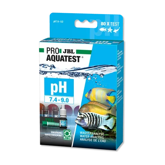 Снимка на JBL Proaquatest pH 7.4-9.0 - Бърз тест за измерване на pH от 7.4-9.0 в сладководни и соленоводни аквариуми и езера, 80 измервания