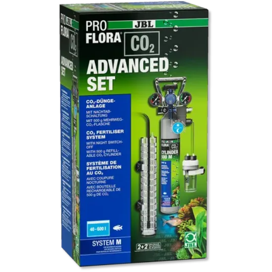 Снимка на JBL PROFLORA CO2 ADVANCED SET M - Пълен комплект система за торене CO2 с 2 манометъра, нощно изключване и цилиндър за многократно пълнене