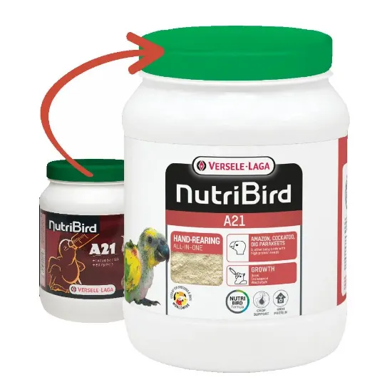 Снимка на Versele Laga NUTRIBIRD A21 for baby birds - Пълноценна храна за ръчно хранене на средни и големи папагали - 800 гр.