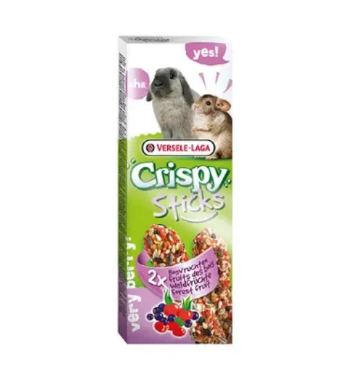 Снимка на Versele-Laga Sticks Rabbits-Chinchillas Forest Fruit - Вкусен стик за зайци и чинчили с горски плодове, 2 х 55 гр.