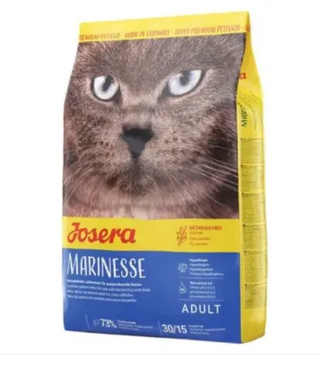 Снимка на Josera Marinesse Cat Food - Супер премиум храна за котки, които обичат риба и котки с хранителна непоносимост със сьомга, 2 кг.
