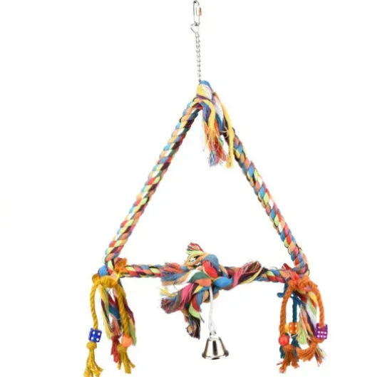 Снимка на Flamingo Toy Swing - Шарена люлка за папагали, 33/5/47 см.