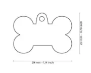 Снимка на My Family ID Tag Basic - Модерен медальон/ адресник за кучета във форма на кокал, син 2