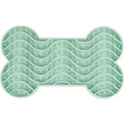 Снимка на Flamingo Lick Pad Yummee Silicone Bone S - Подложка за поставяне на лакомство и близане Licky mat, под формата на кокалче, 15 см. 1