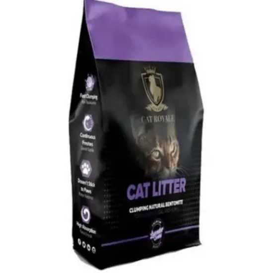 Снимка на Geoclay Cat Royale - Висококачествен бял бентонит за котешка тоалетна с аромат на лавандула, 5 кг.