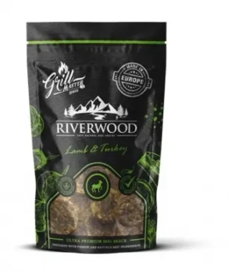 Снимка на RIverwood - Грил лакомства за кучета, агнешко и пуешко месо, 100 гр./ 2 пакета
