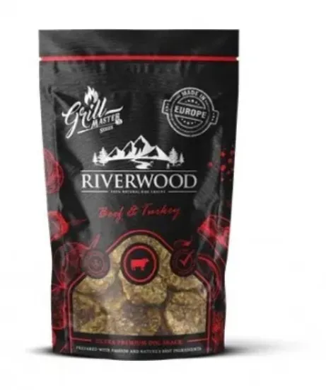 Снимка на RIverwood - Грил лакомства за кучета, говеждо и пуешко месо, 100 гр./ 2 пакета