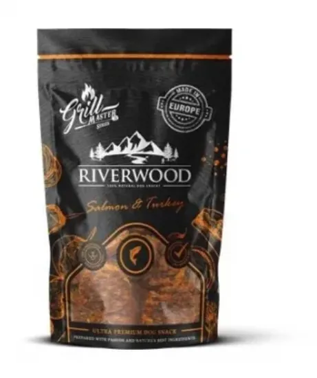 Снимка на RIverwood - Грил лакомства за кучета, сьомга и пуешко месо, 100 гр./ 2 пакета