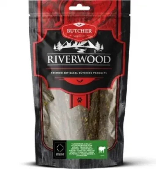 Снимка на RIverwood - Сушени лакомства за кучета, ленти с месо от агне, 150 гр.