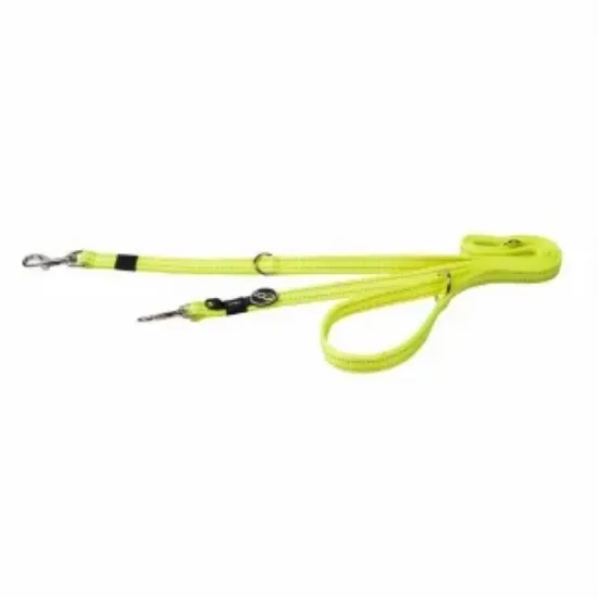 Снимка на Rogz Utility Multi Lead Large - Светлоотразителен двоен повод за две кучета, 20 мм/ 1.8 метра - зелен