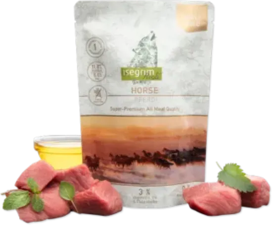 Снимка на Isegrim Monoprotein - Висококачествен пауч за израснали кучета с конско месо ,410 гр./ 2 пакета