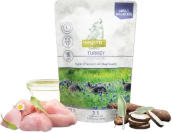Снимка на Isegrim Monoprotein - Висококачествен пауч за израснали кучета с пуешко месо, 410 гр./ 2 пакета