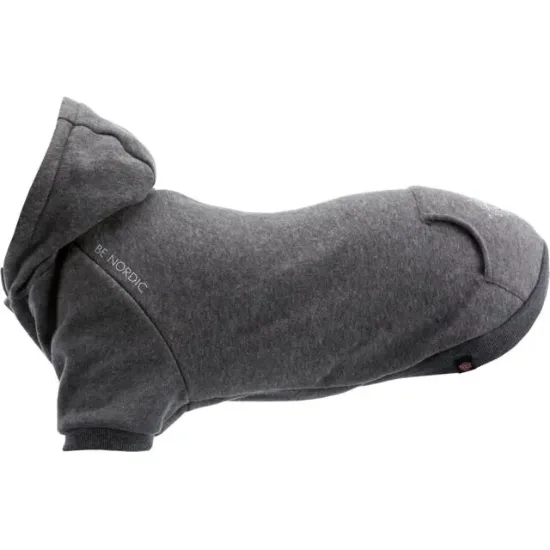Снимка на Trixie BE NORDIC Hoodie Flensburg XXS - Модерен пуловер/суичър с качулка за кучета, 24 см.- сив