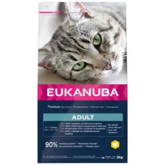 Снимка на Eukanuba Cat Adult - Балансирана храна за израснали котки с пилешко месо, 2 кг.