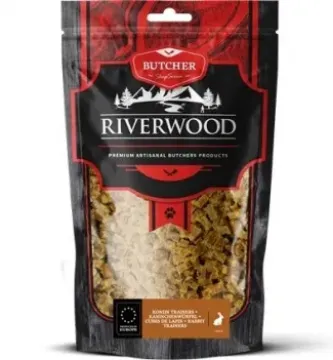 Показвай детайлите за Riverwood - Вкусно сушено лакомство за кучета - хапки от заешко месо, 150 гр Снимка на Riverwood - Вкусно сушено лакомство за кучета - хапки от заешко месо, 150 гр
