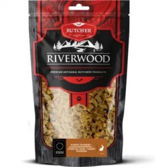 Снимка на Riverwood - Вкусно сушено лакомство за кучета - хапки от заешко месо, 150 гр.