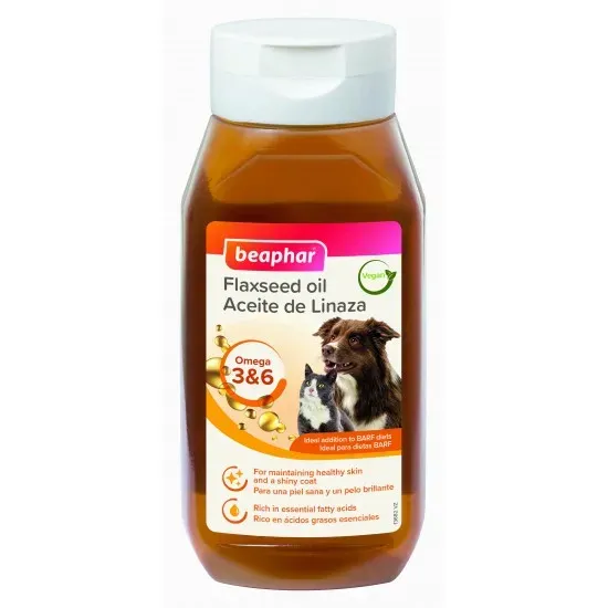 Снимка на Beaphar Linseed Oil - Масло от ленено семе за кучета, поддържа тяхната жизненост и имунна система, 430 мл.