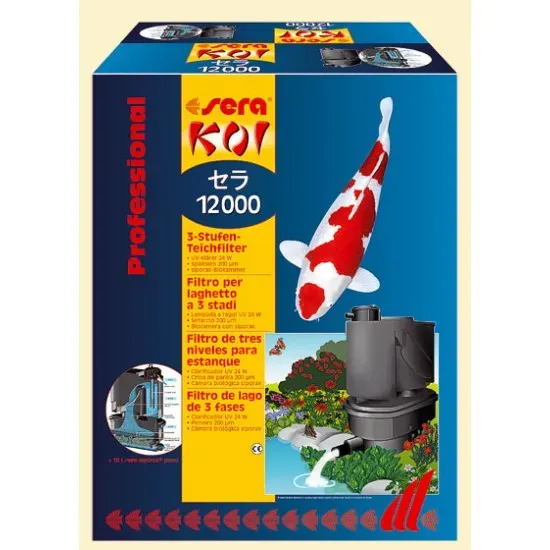 Снимка на Sera - Езерен филтър Koi Professional 12000 + 1 помпа Сера РР12000 + маркуч 10 м за езера до 20 000 л.