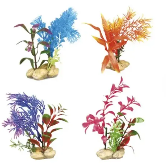 Снимка на Flamingo Botanica - Декоративни цветя за аквариуми в различни цветове, 7 см L X 8.2 см W X 10.6 см.