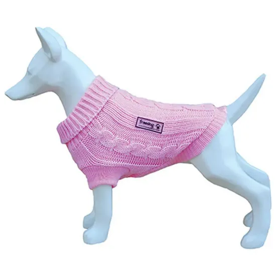 Снимка на Freedog Nature Sweater - Елегантен и топъл пуловер за кучета, 45 см. - розов
