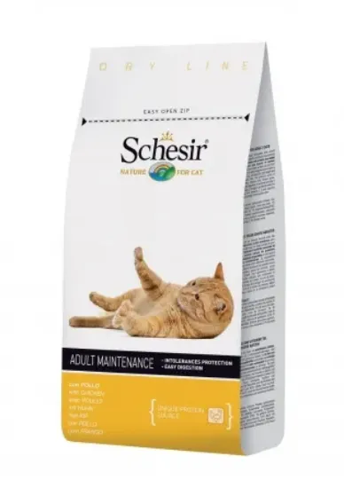 Снимка на Schesir Cat - Пълноценна суха храна за израснали котки с пилешко месо, 400 гр.