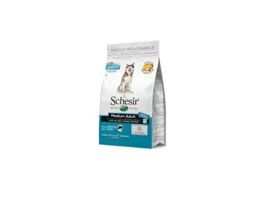 Снимка на Schesir Medium Adult - Пълноценна суха храна за израснали кучета от средни породи с риба, 3 кг.
