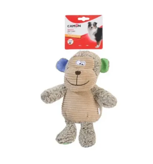 Снимка на Camon - Играчка за кучета - плюшенa маймуна с пищялка, 30 см.