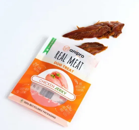 Снимка на Anipro Real Meat - Вкусно лакомство за кучета, пилешко филе - 80 гр./2 пакета