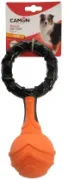 Снимка на Camon dog toy - Играчка за куче TPR двуцветна топка с ринг и пищялка 26 см. 1