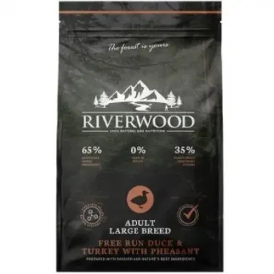 Снимка на Riverwood Large Breed Adult - Пълноценна хипоалергенна суха храна за израснали кучета от големи и едри породи с патешко месо, 12 кг.