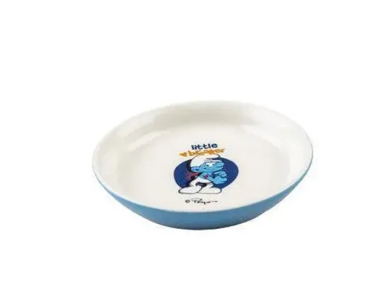 Снимка на Duvo Plus Smurfs Hefty - Глинена купа за кучета и котки за храна и вода, 180 мл.