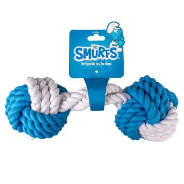 Показвай детайлите за Duvo Plus Smurfs - Въжена гира за кучета, 30 см. Снимка на Duvo Plus Smurfs - Въжена гира за кучета, 30 см.