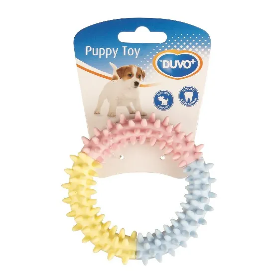 Снимка на Duvo Plus Small - Дентална играчка за подрастващи кучета във форма на ринг, 11 см.
