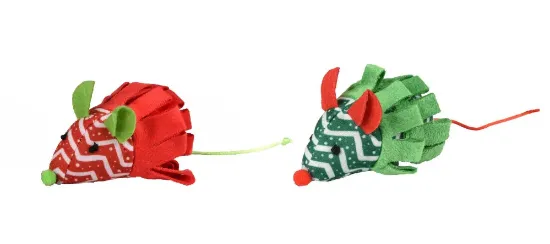 Снимка на Flamingo Christmas toy - Коледна играчка за котки във форма на мишка, 10 см./1 брой