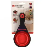 Снимка на Flamingo Feeder Silo - Мерителна чаша за суха храна с щипка за кучета, котки, гризачи и други домашни любимци, 237 мл. 1