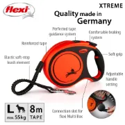 Снимка на Flexi Xtreme Large - Автоматичен повод за кучета ,8 метра лента, до 55 кг - цвят оранжев 4