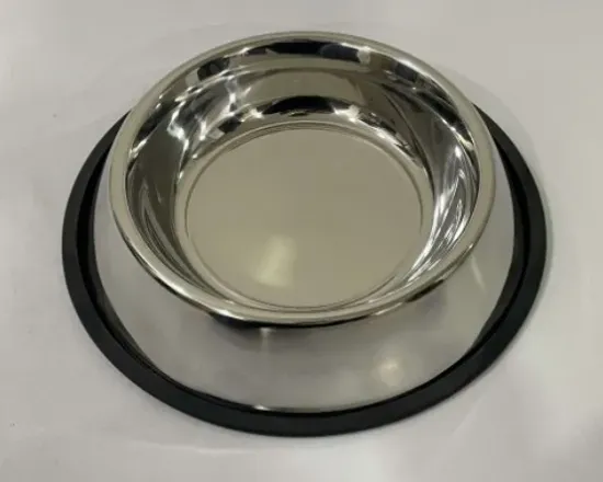 Снимка на Anipro Standard No Slip - Метална купа с неплъзгащо дъно за вода и храна за кучета и котки, 15.5 см, 200 мл.