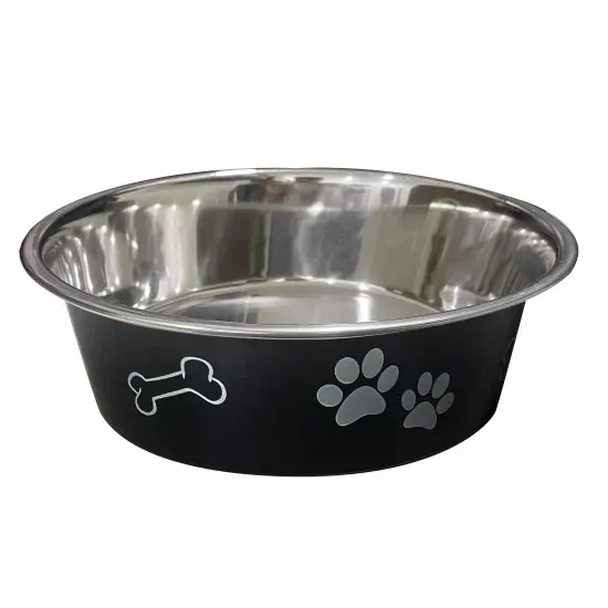 Снимка на Anipro Paws No Slip - Метална неплъзгаща се купа за кучета и котки, черна 14 см, 400 мл.