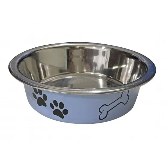 Снимка на Anipro Paws No Slip - Метална неплъзгаща се купа за кучета, синя, 17 см, 800 мл.