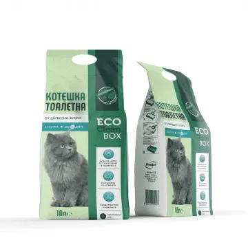 Показвай детайлите за Eco Clean Box - Котешка постелка за тоалетна от дървесни фибри /на пелети/, 10 л. Снимка на Eco Clean Box - Котешка постелка за тоалетна от дървесни фибри /на пелети/, 10 л.