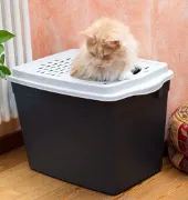 Снимка на Ferplast Jumpy - Закрита тоалетна с горен вход за котки, 38,8 x 57,5 x h 39 см. 1