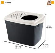 Снимка на Ferplast Jumpy - Закрита тоалетна с горен вход за котки, 38,8 x 57,5 x h 39 см. 3