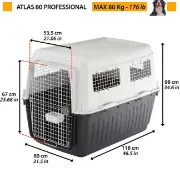 Снимка на Ferplast Atlas 80 - Професионална транспортна клетка за кучета до 80 кг., 80 x 118 x h 88 см 2