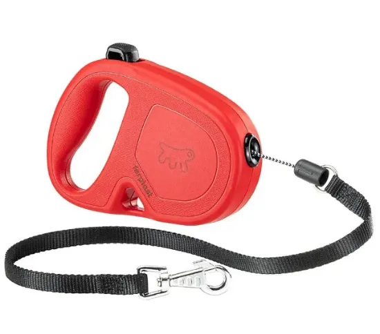 Снимка на Ferplast Flippy One Cord Small - Автоматичен повод за кучета, 4,5 метра въже за кучета до 12 кг. - червен