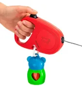 Снимка на Ferplast Flippy One Cord Small - Автоматичен повод за кучета, 4,5 метра въже за кучета до 12 кг. - червен 2