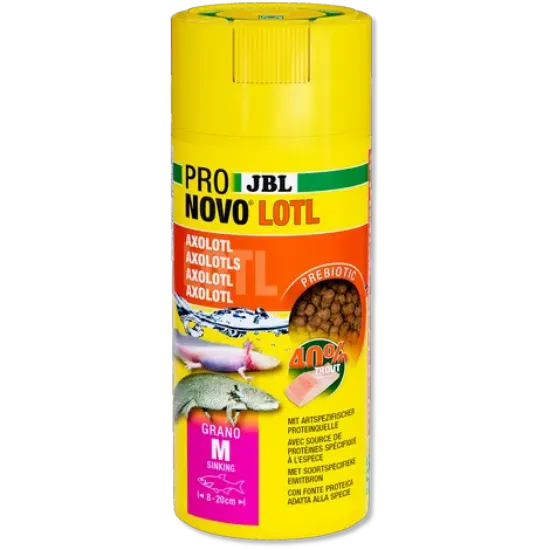 Снимка на JBL Pronovo LOTL Grano M - Гранулирана основна храна за средно големи аксолоти от 8-20 см., 250 мл.