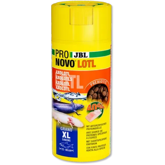 Снимка на JBL PRONOVO LOTL GRANO XL - Гранулирана основна храна за големи аксолоти от 15-25 см, 250 мл.