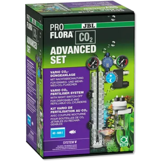 Снимка на JBL PROFLORA CO2 ADVANCED SET V - CO2 комплект торове БЕЗ ЦИЛИНДЪР, с 2 манометъра, нощно изключване, за енергични и красиви аквариумни растения