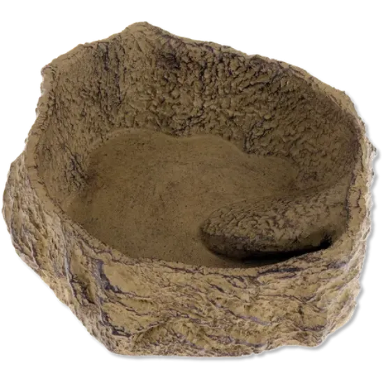 Снимка на JBL ReptilBar SAND XL - Купа за хранене, пиене и къпане на терариумни животни в пясъчен цвят, 20 x 18 x 6 см