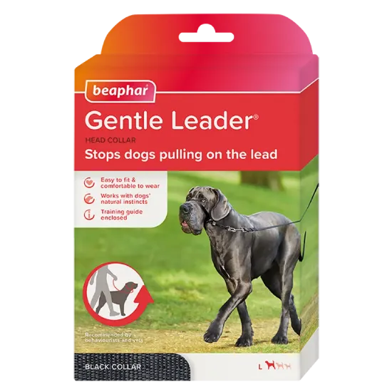 Снимка на Beaphar Gentle Leader - Повод срещу дърпане за кучета от едри породи, черен